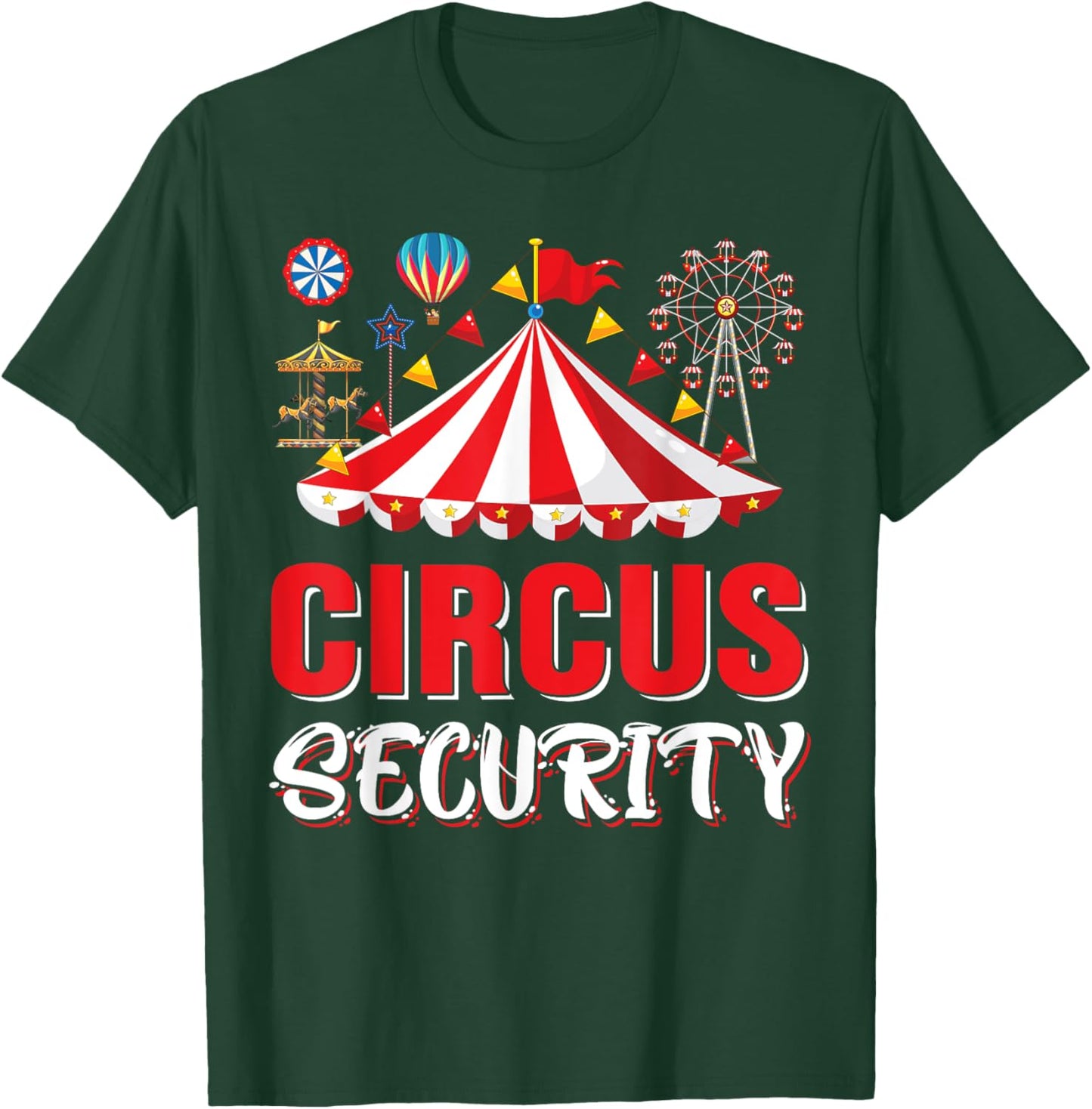 Circus Security Costume Circus Staff Circus Theme Party Fun T-Shirt - T-Shirt | Forest