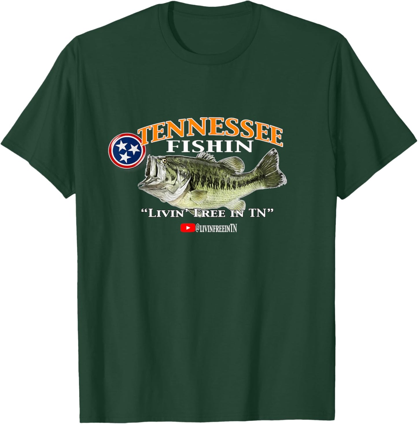 Tennessee Fishin Bass Hog Slab Fishing T-Shirt - T-Shirt | Forest