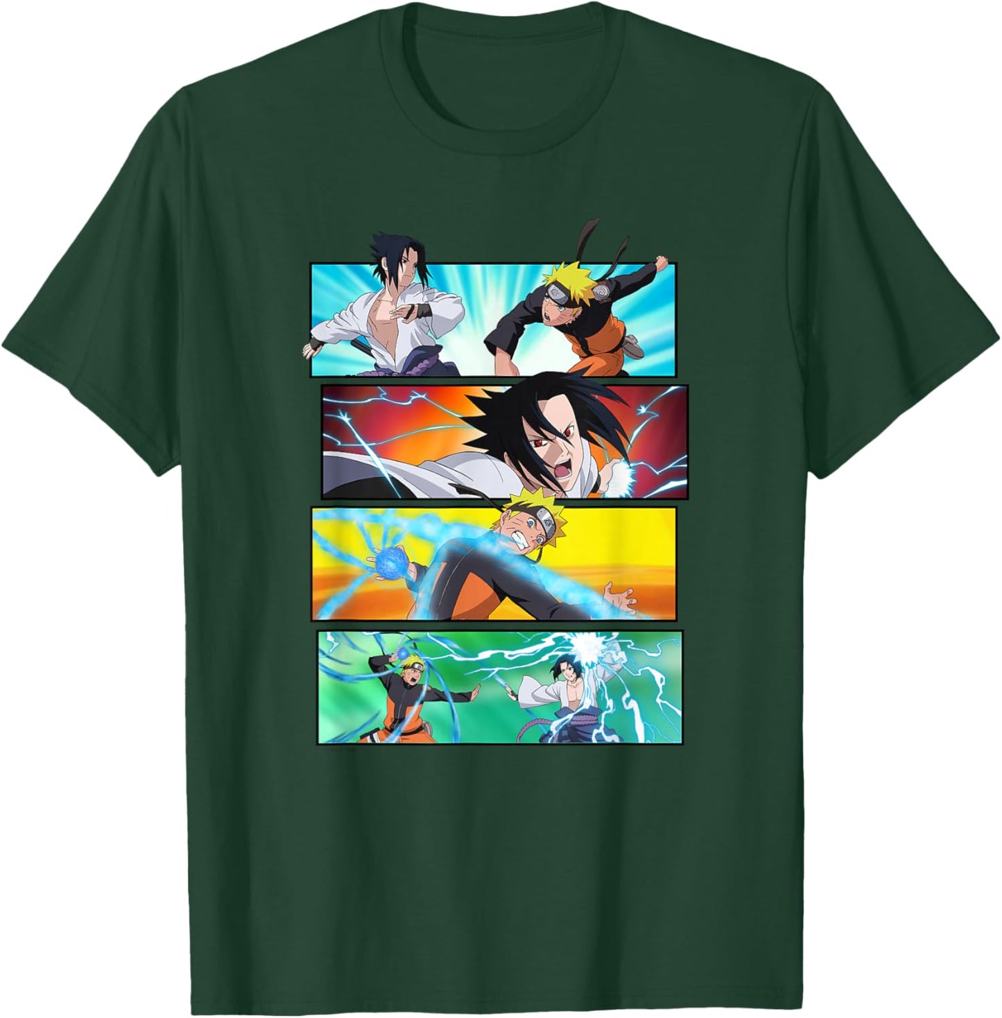 Naruto Shippuden Naruto vs Sasuke T-Shirt - T-Shirt | Forest