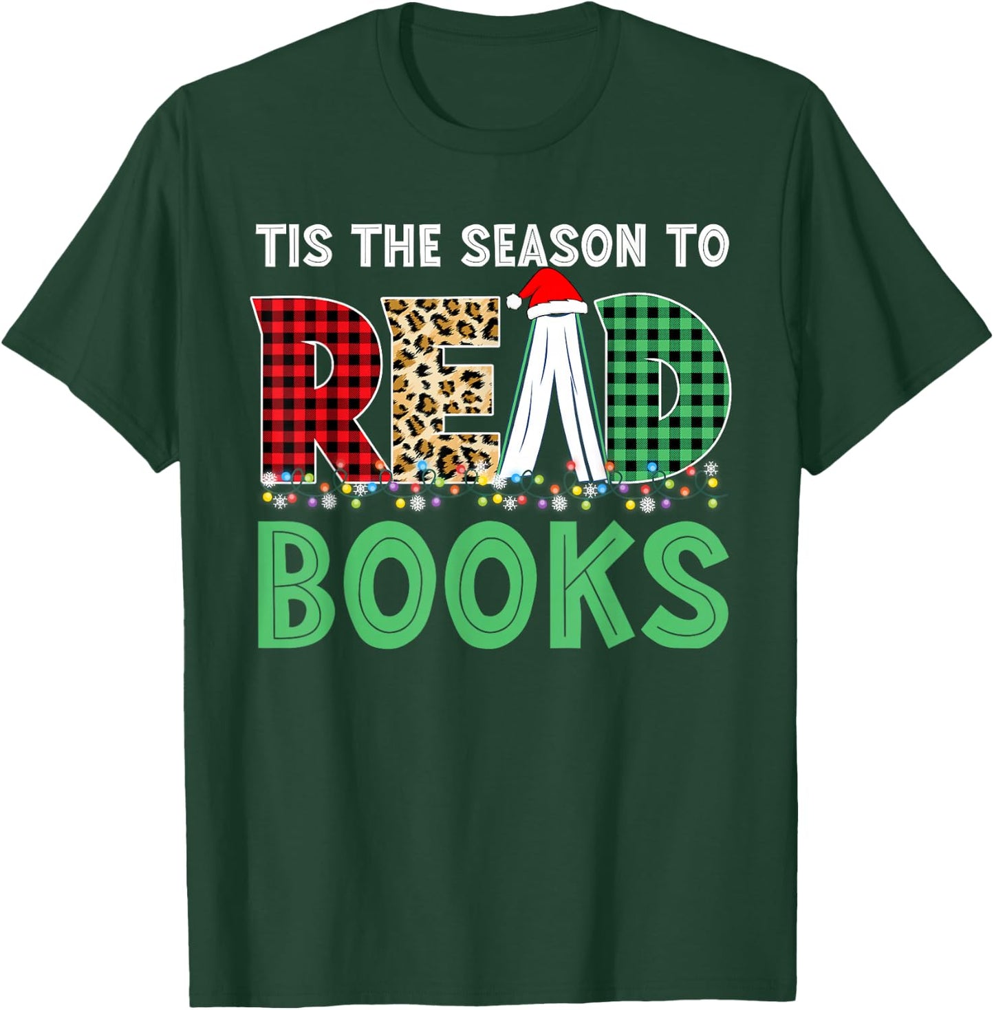 Tis the Season to Read Book Christmas Lover Holiday Reading T-Shirt - T-Shirt | Forest