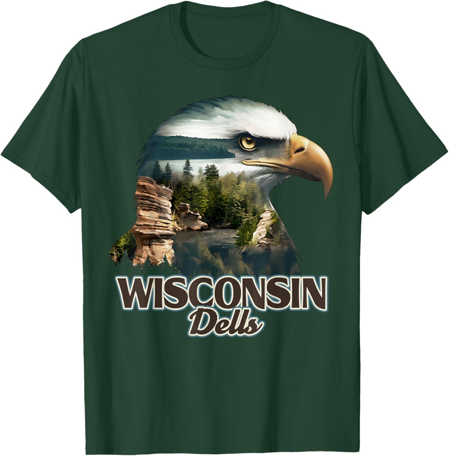 Wisconsin Dells Eagle T-Shirt - T-Shirt | Forest