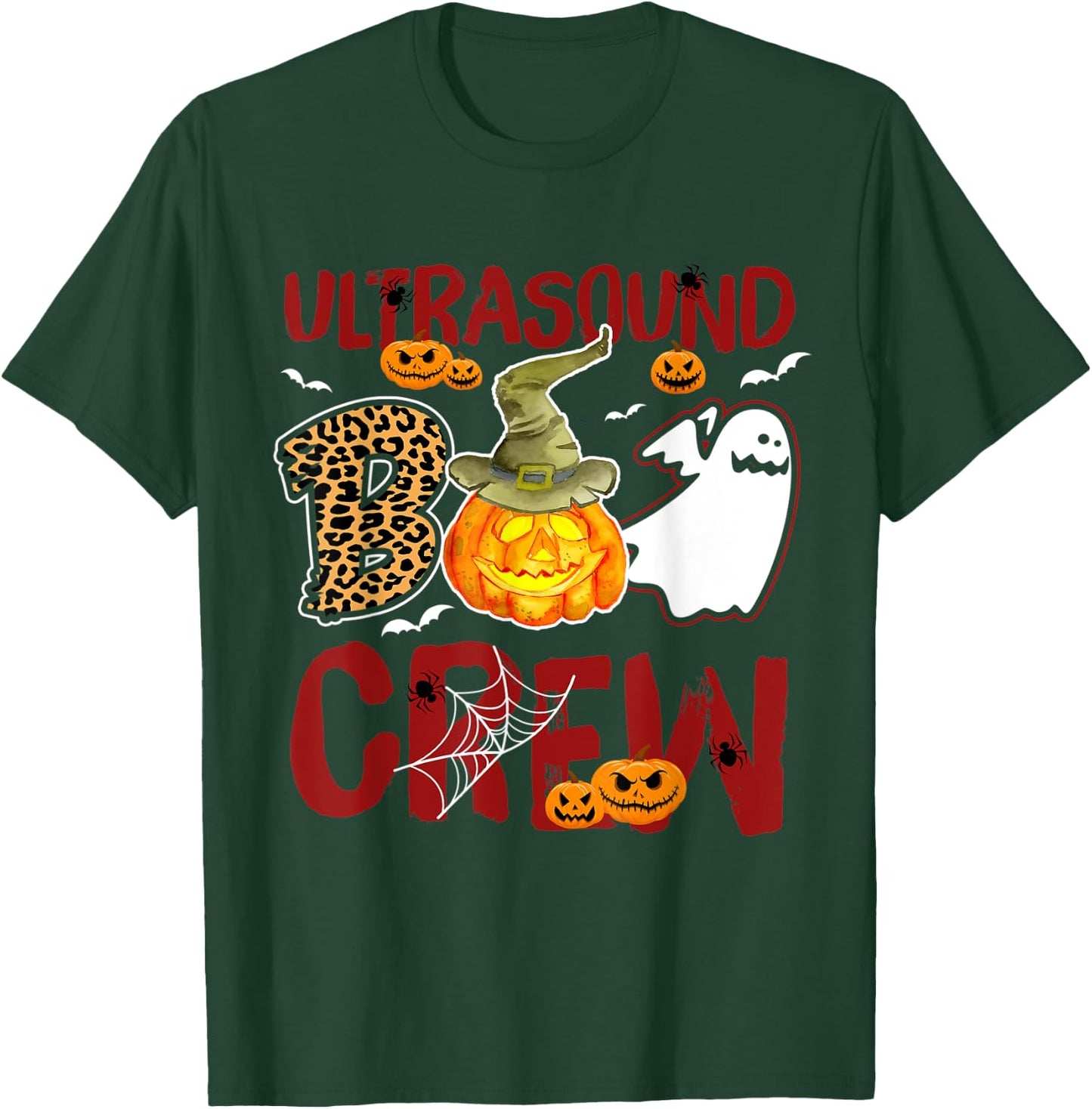 Ultrasound Tech Boo Crew Halloween Technician match costume T-Shirt - T-Shirt | Forest