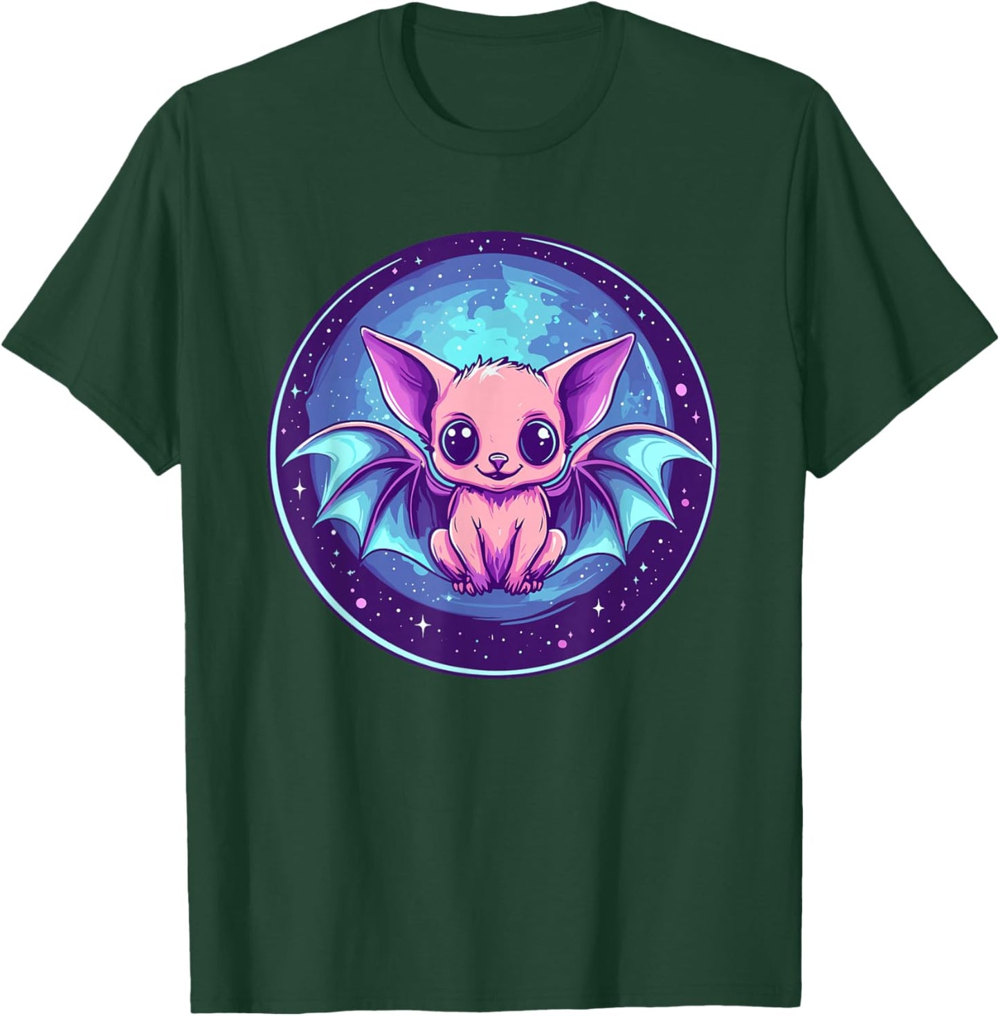 Cute Cosmic Bat Fantasy Animal Creature T-Shirt - T-Shirt | Forest