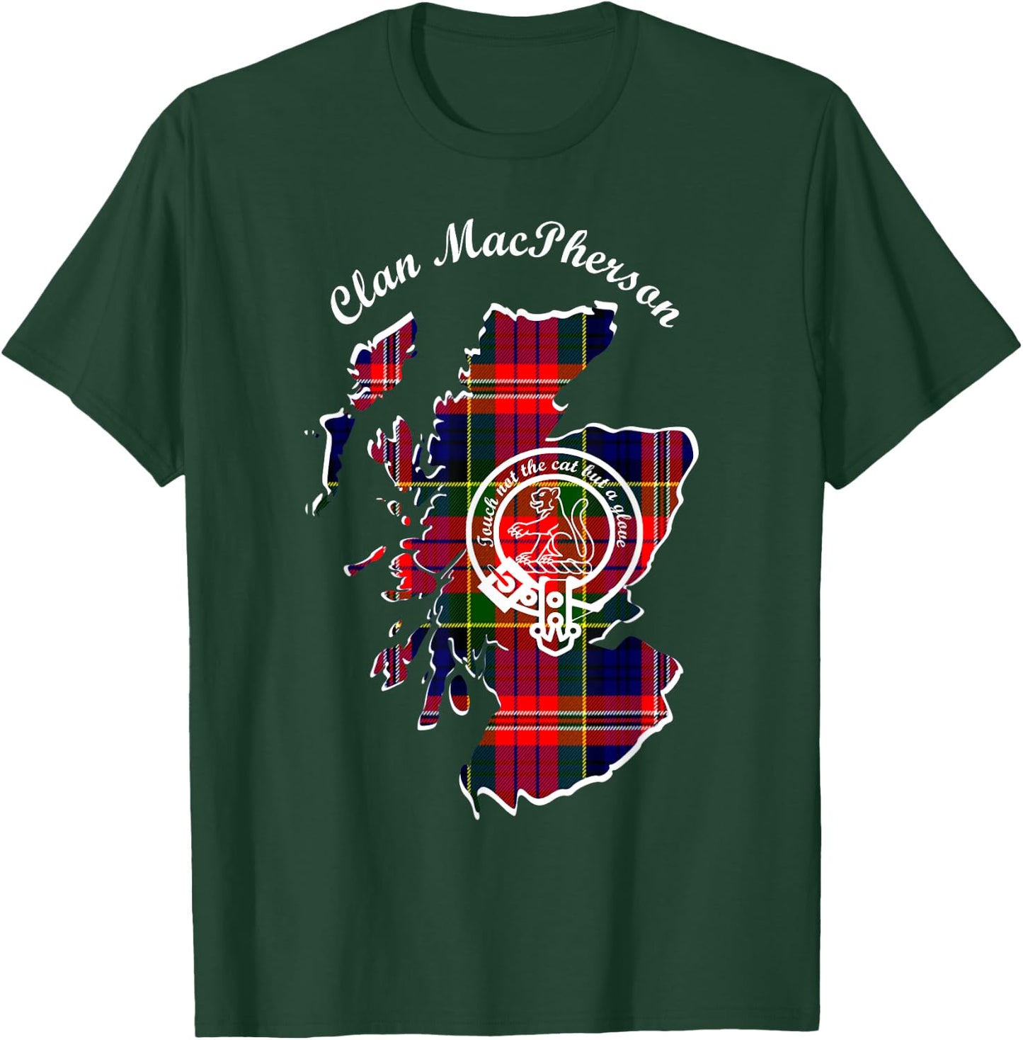 MacPherson surname last name Scottish Clan tartan crest T-Shirt - T-Shirt | Forest
