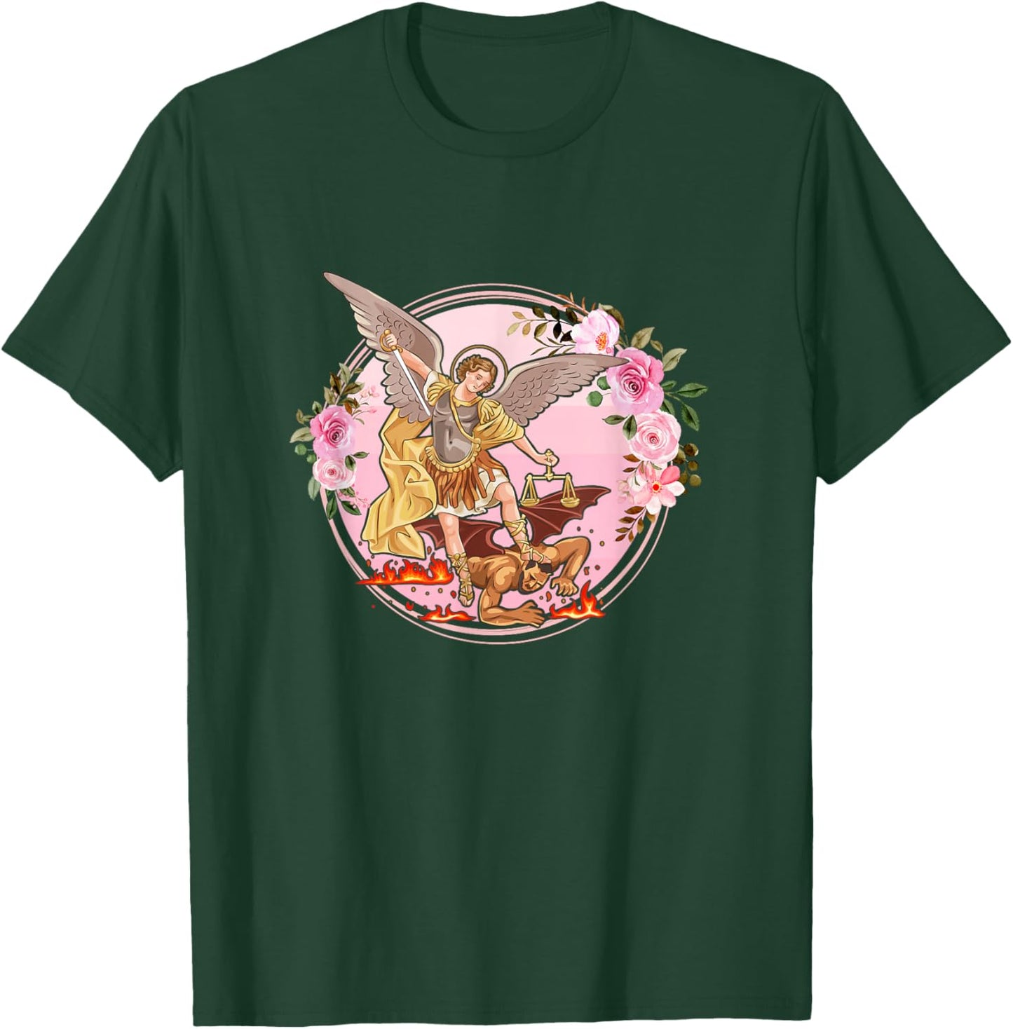 Saint Michael The Archangel T-Shirt - T-Shirt | Forest