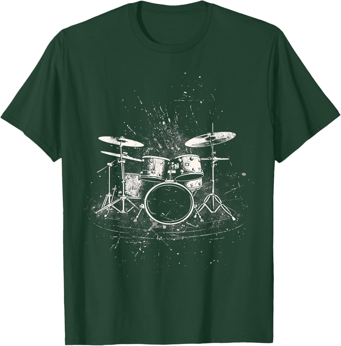 Vintage Drum Kit T-Shirt - T-Shirt | Forest