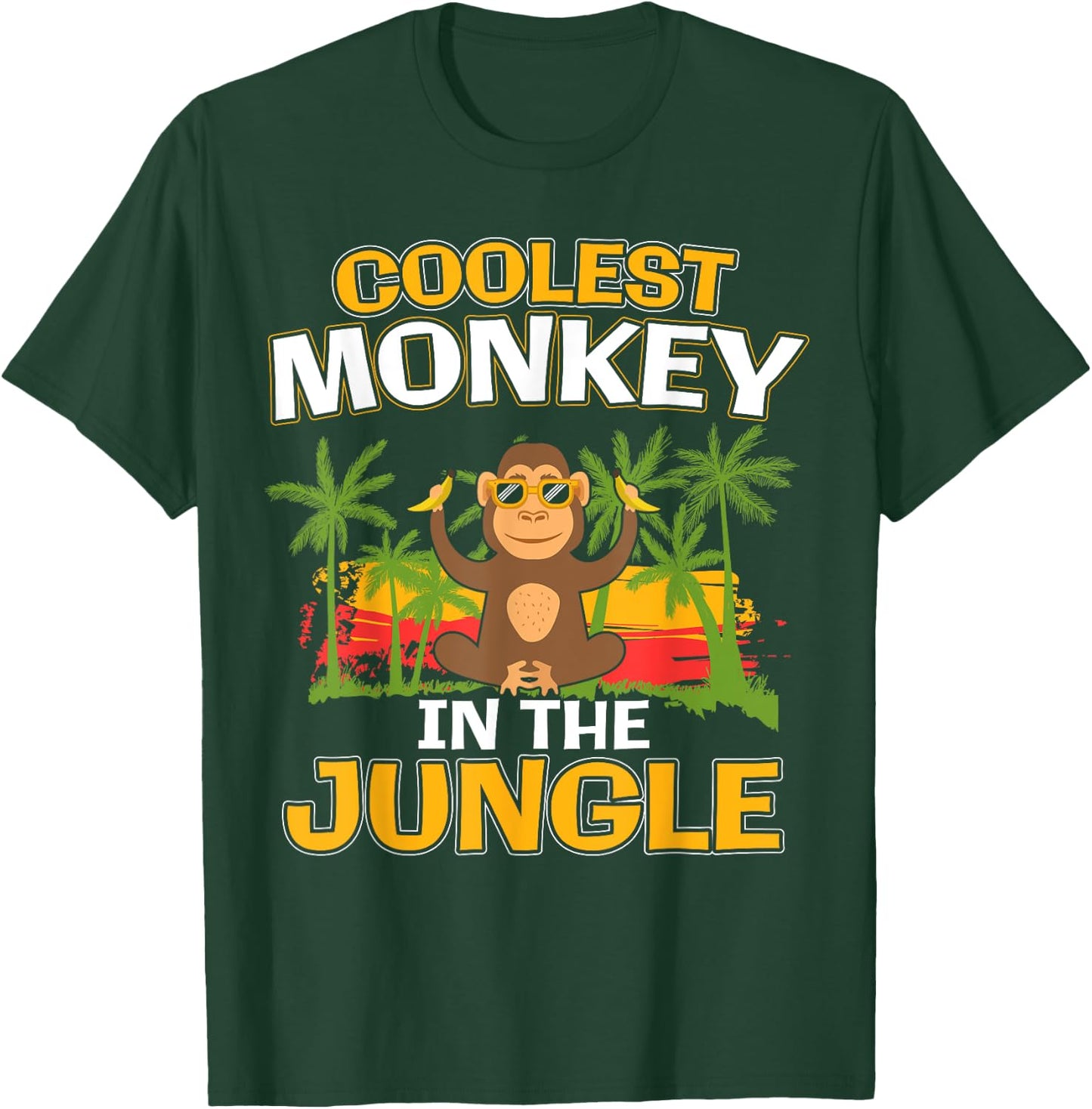 Coolest Monkey in the Jungle I Kid Meme T-Shirt - T-Shirt | Forest