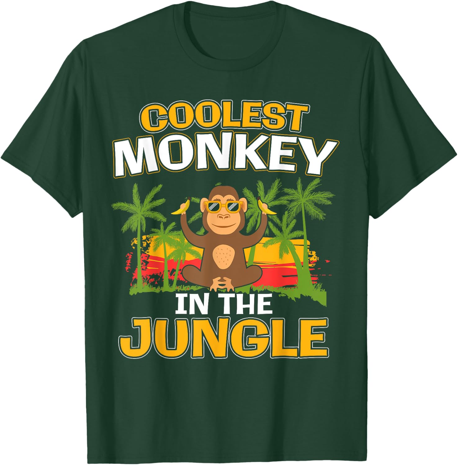 Coolest Monkey in the Jungle I Kid Meme T-Shirt - T-Shirt | Forest