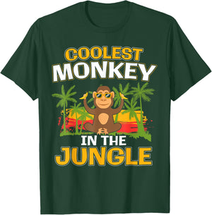 Coolest Monkey in the Jungle I Kid Meme T-Shirt - T-Shirt | Forest