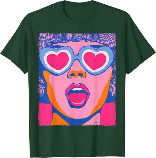 Pop Art Women's Tops Fashion Graphic Pink