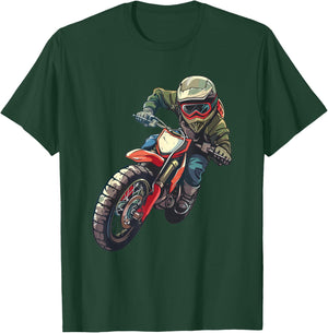 Kids Dirt Bike T-Shirt - T-Shirt | Forest