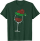 Wine Glass With Santa Hat Wine Lover Christmas Gift T-Shirt - T-Shirt | Forest