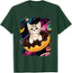 Cute Cat Inside Donut in Space Boys Girl - Kitty in Space T-Shirt - T-Shirt | Forest