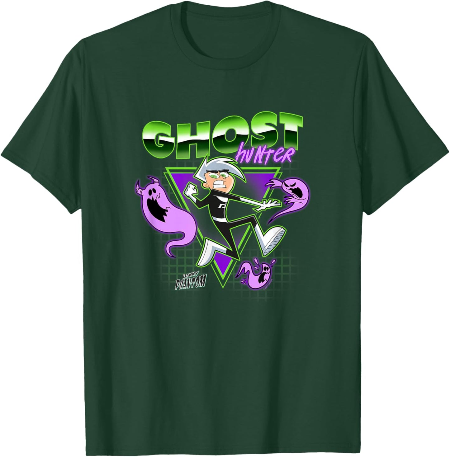 Danny Phantom Ghost Hunter Retro Vintage Superhero Logo T-Shirt - T-Shirt | Forest