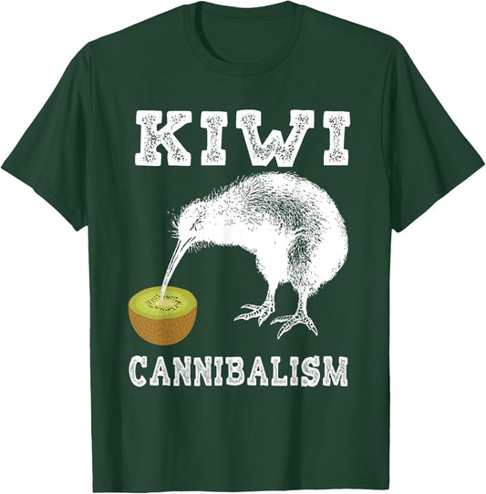 Kiwi Cannibalism Shirt | Cute Cannibalistic Bird Gift T-Shirt - T-Shirt | Forest