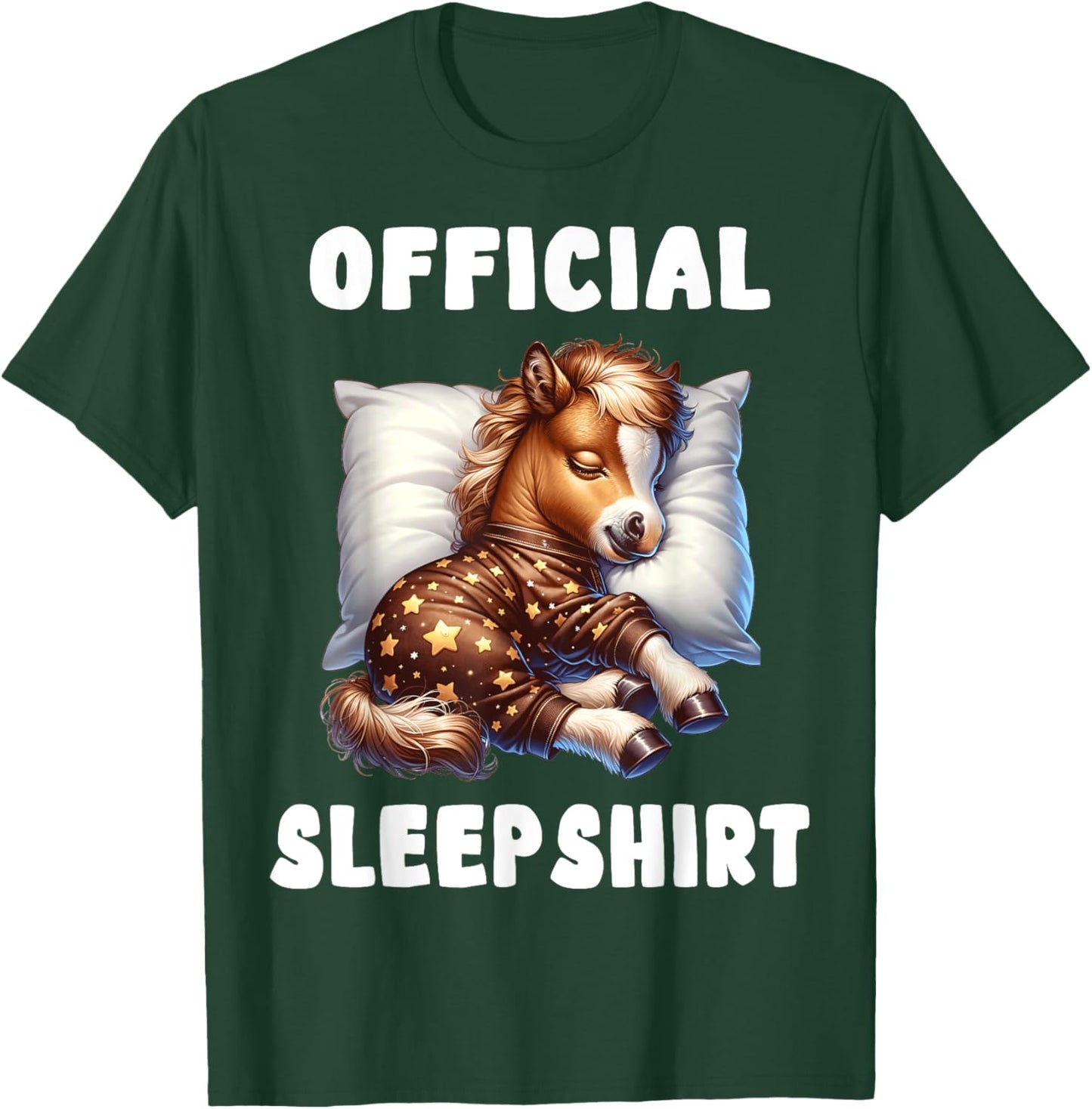 Horse - Official Sleepshirt Pajamas Nightgown T-Shirt - T-Shirt | Forest