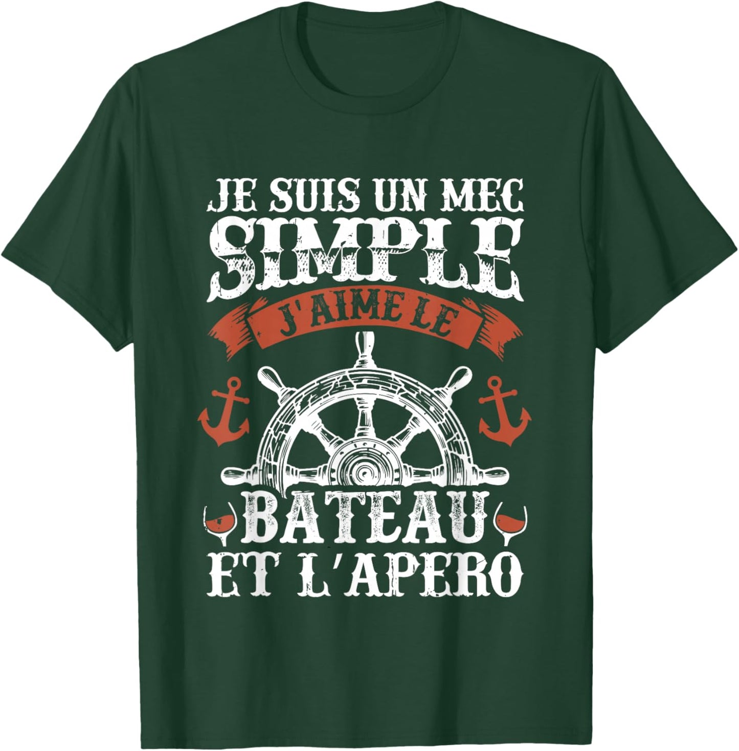 Humour Boat Captain Sailor Boats Boat , Black, S T-Shirt - T-Shirt | Forest
