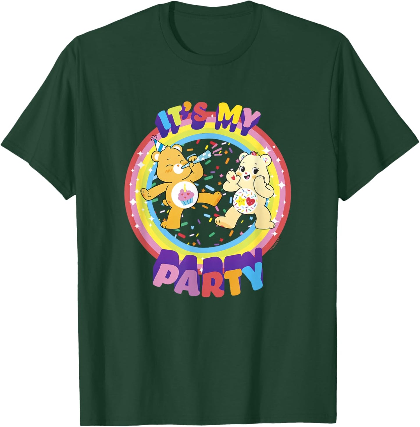 Care Bears Birthday It's My Party Retro Birthday Bear Logo T-Shirt - T-Shirt | Forest