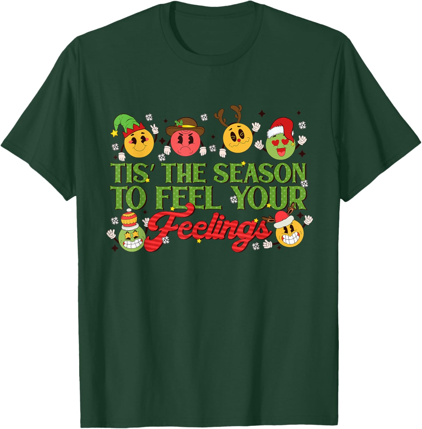 Christmas Mental Health Awareness Nurse Therapist Counselor T-Shirt - T-Shirt | Forest