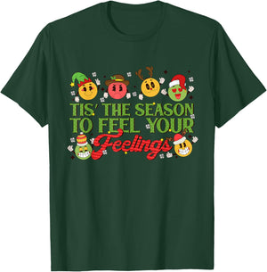 Christmas Mental Health Awareness Nurse Therapist Counselor T-Shirt - T-Shirt | Forest