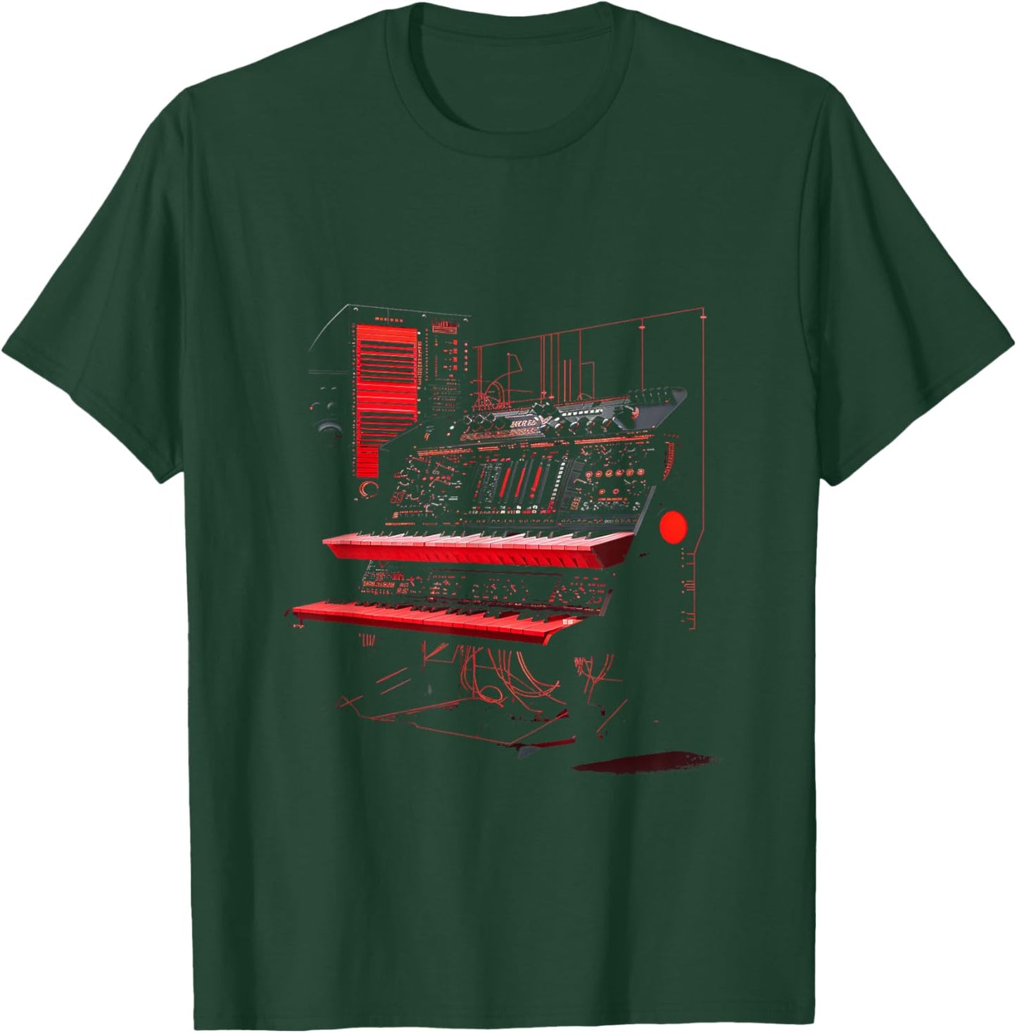 Synthesizer Vector T-Shirt - T-Shirt | Forest