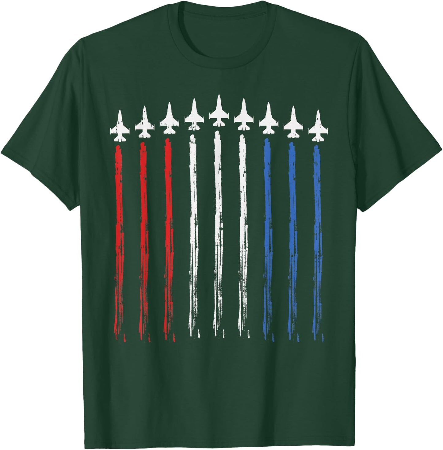 Jets US American Flag Independence 4th Of July Patriot Gift T-Shirt - T-Shirt | Forest