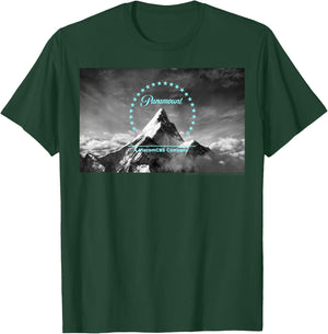 Paramount Neon Blue Logo Scenery T-Shirt - T-Shirt | Forest