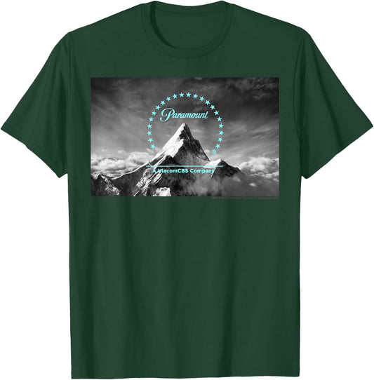 Paramount Neon Blue Logo Scenery T-Shirt - T-Shirt | Forest