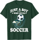 Just A Boy Who Loves Soccer Shirt Gifts For Kids Boys Soccer T-Shirt - T-Shirt | Forest