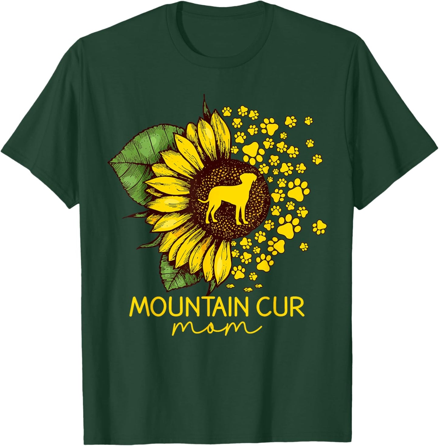 Sunflower Mountain Cur Mom Dog Lover T-Shirt - T-Shirt | Forest