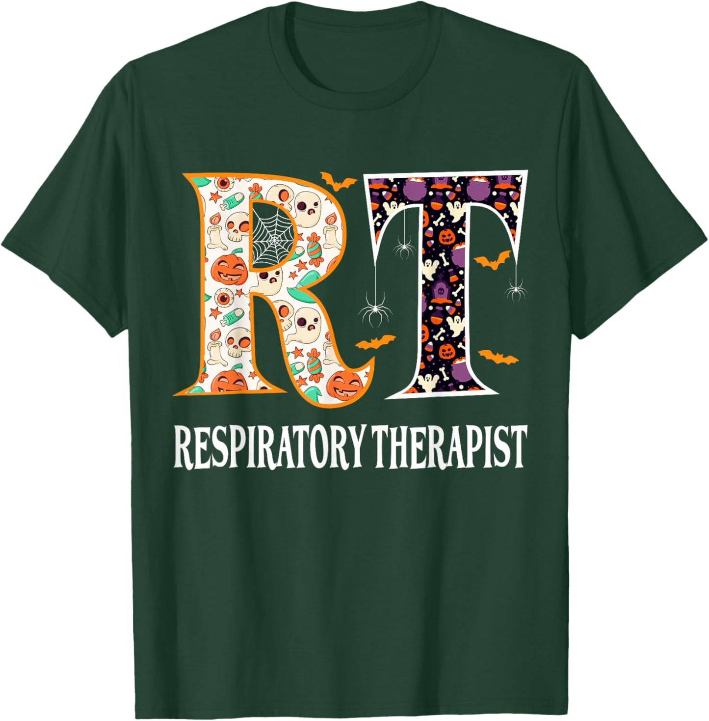 RT Halloween Respiratory Therapist Halloween RT Nurse T-Shirt - T-Shirt | Forest