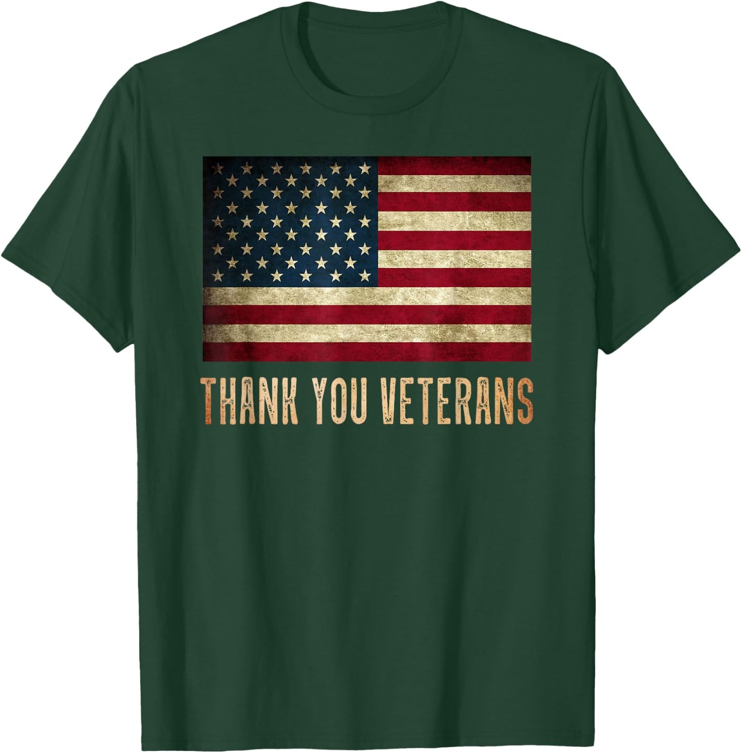 Thank You, Veterans Day, Military Life Army Affairs Grateful T-Shirt - T-Shirt | Forest