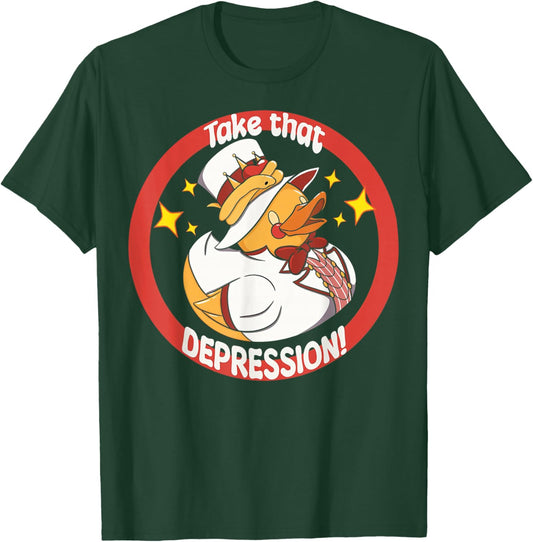 Lucifer Rubber Ducky Take This Depression T-Shirt - T-Shirt | Forest