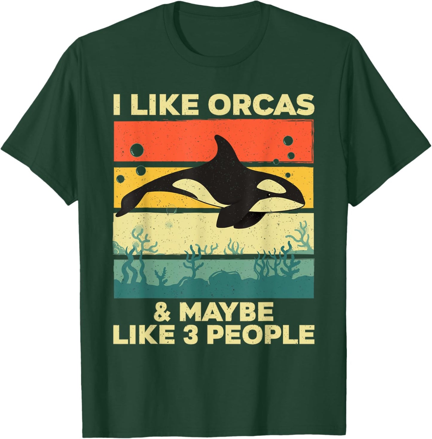 Cool Orca Design Women Kids Killer Whale Ocean Orca T-Shirt - T-Shirt | Forest