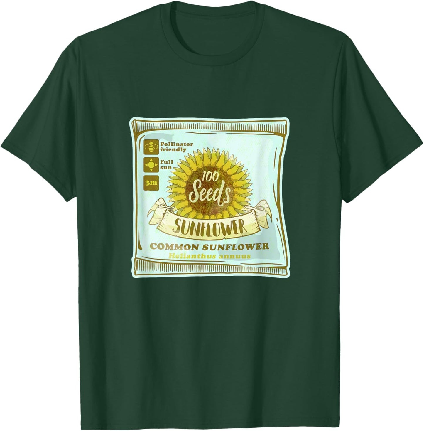 Sunflower seeds packet growing plants T-Shirt - T-Shirt | Forest
