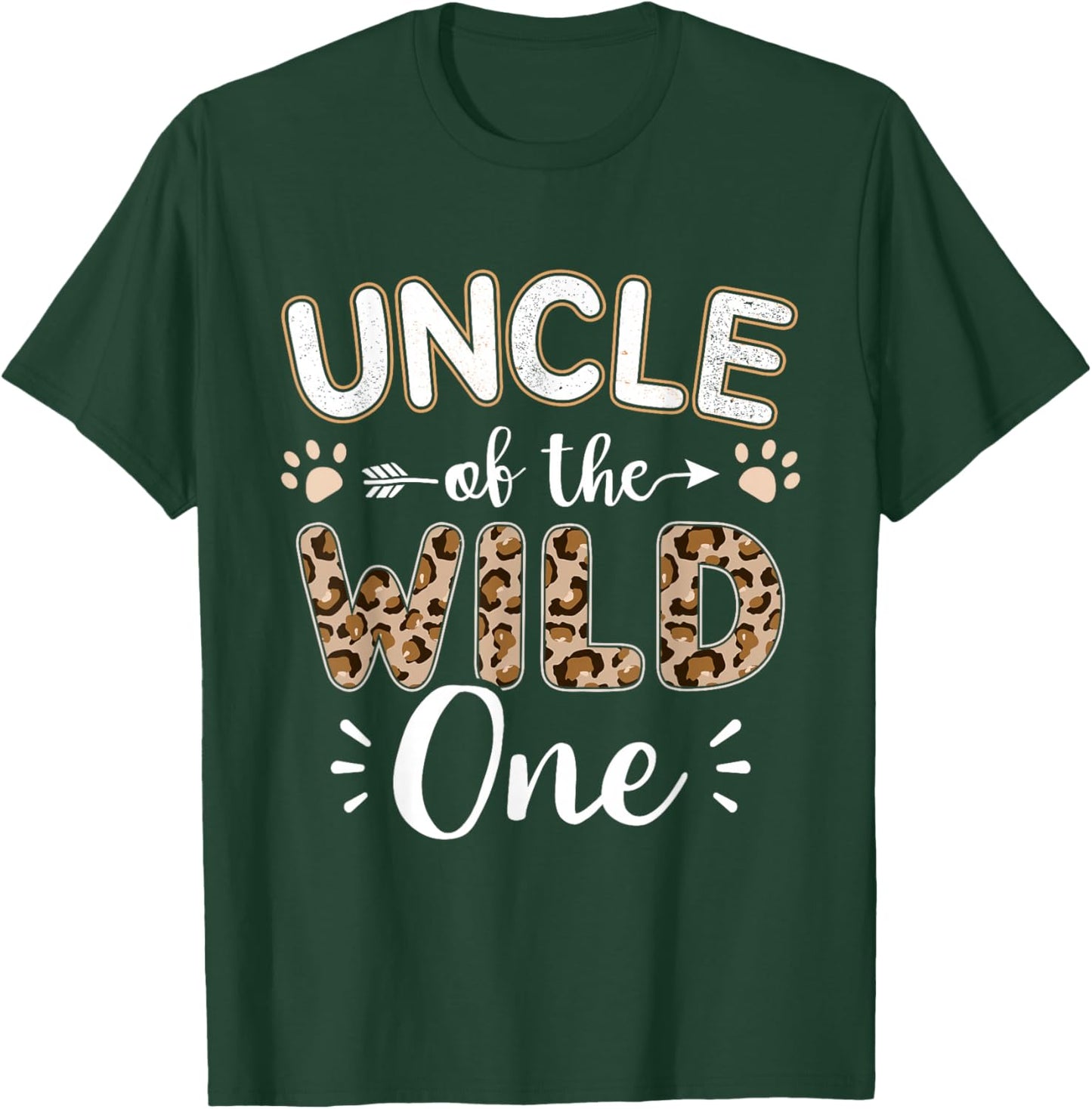 Uncle of the wild one birthday girl matching family party T-Shirt - T-Shirt | Forest