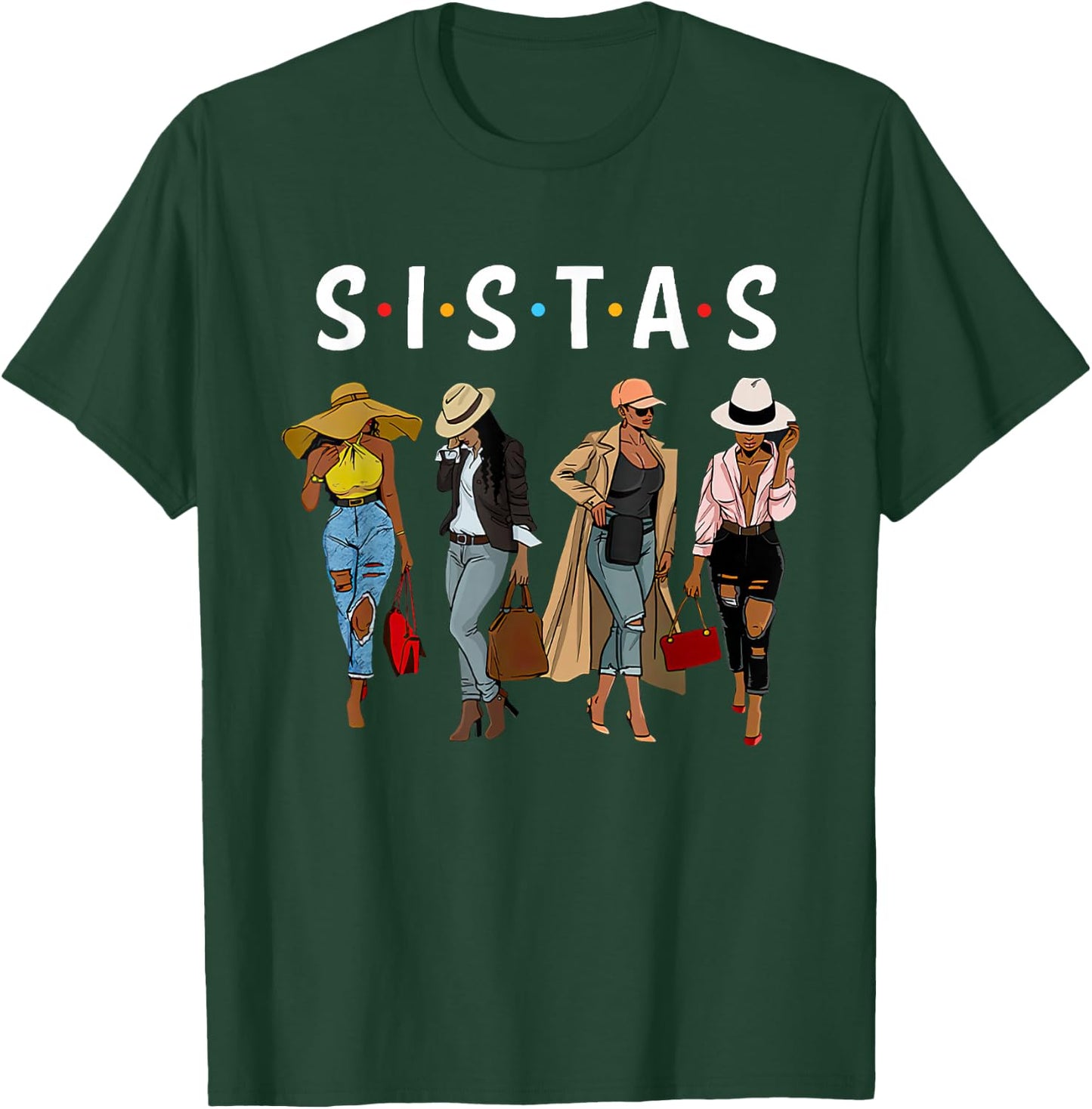Sistas Afro Women Together Women Women Birthday T-Shirt - T-Shirt | Forest