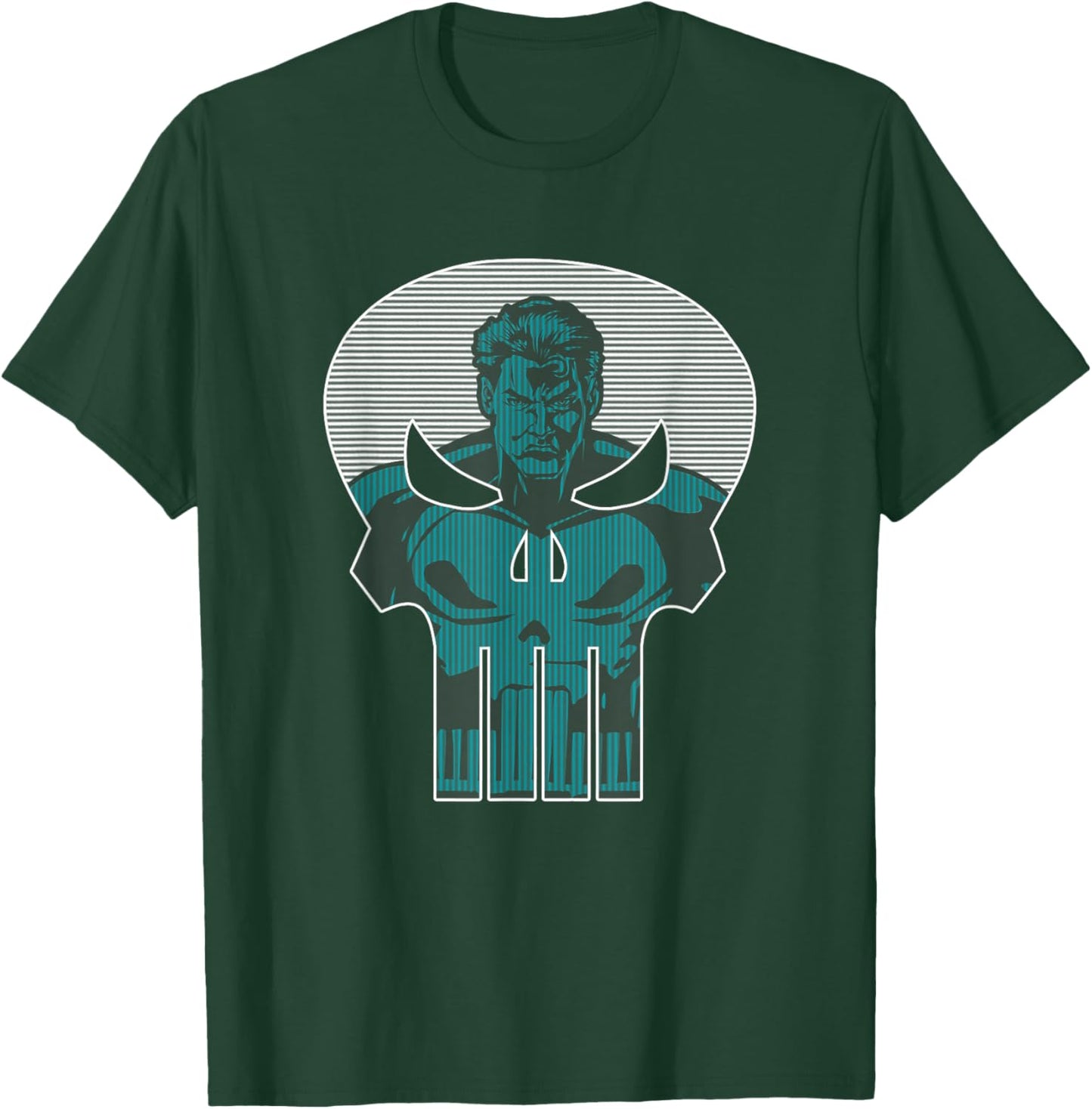Marvel Punisher Frank Castle Serious Look Skull Logo T-Shirt - T-Shirt | Forest