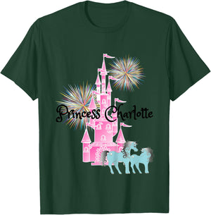 Kids Princess Charlotte Name Girls Personalized Custom T-Shirt - T-Shirt | Forest