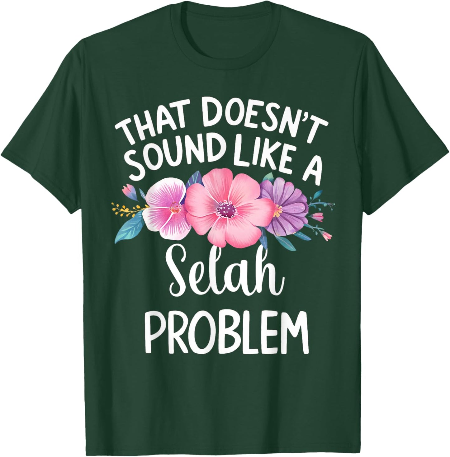 Selah Personalized Cute Flower Girls Selah Name T-Shirt - T-Shirt | Forest