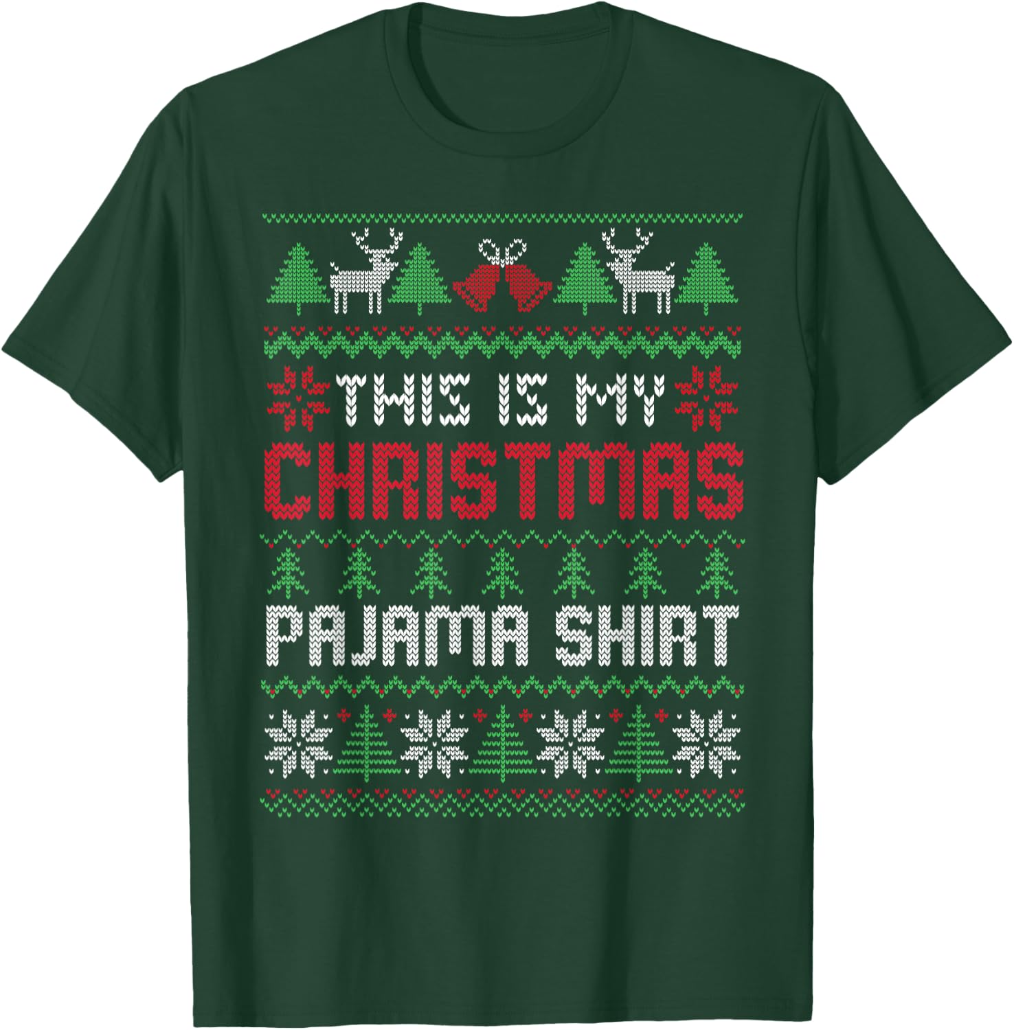 This Is My Christmas Pajama Shirt Lights Family Matching Kid T-Shirt - T-Shirt | Forest