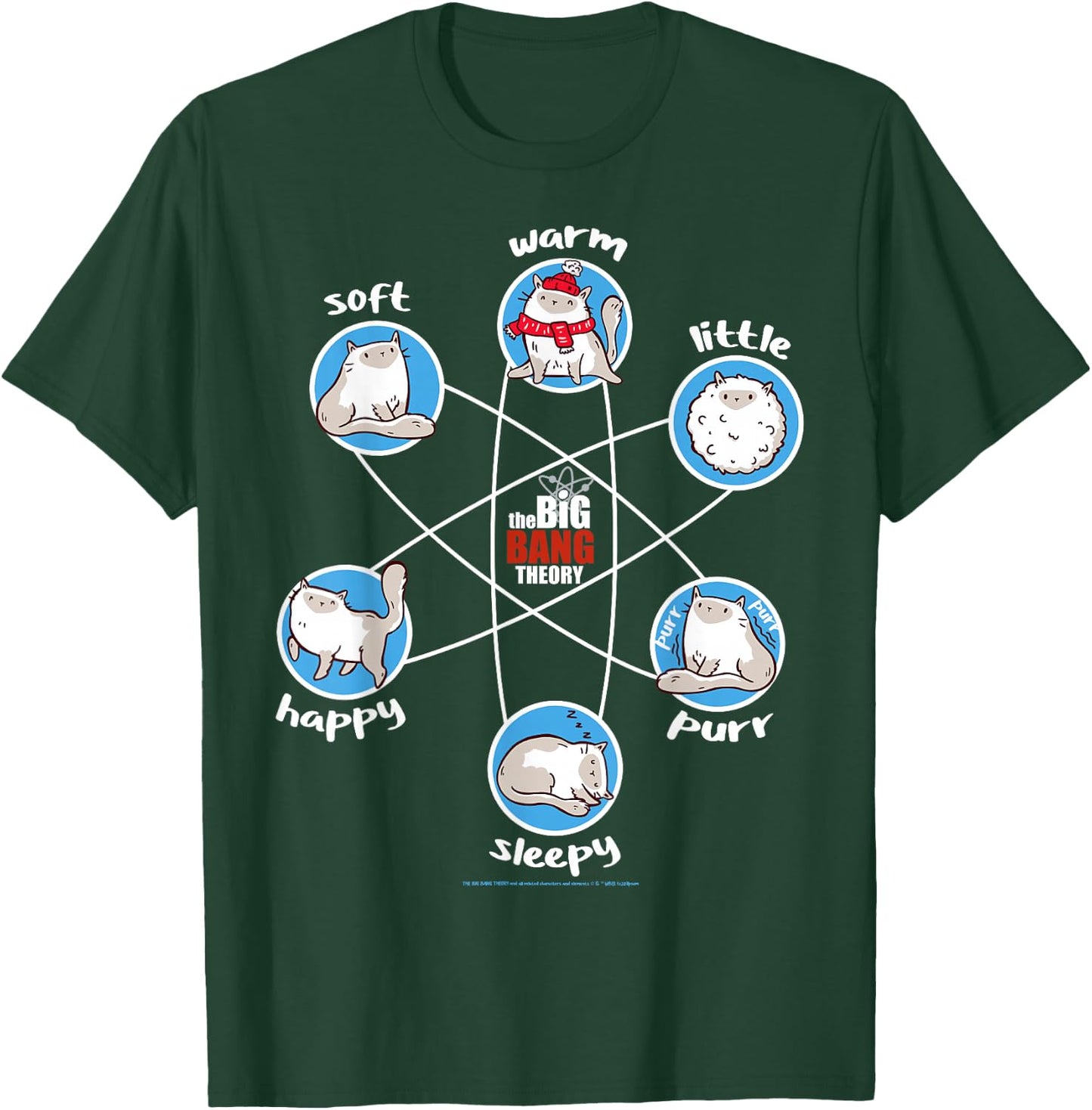 The Big Bang Theory Soft Warm Little Happy Sleepy Kitty T-Shirt - T-Shirt | Forest