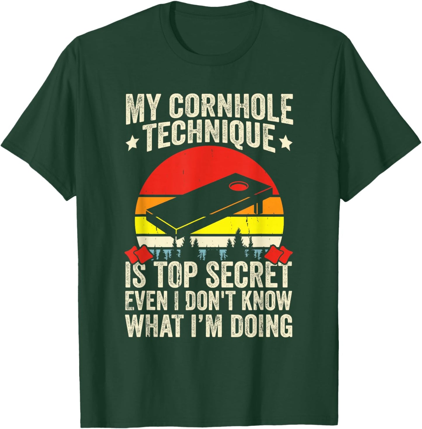 Funny Toss Game Cornhole T-Shirt - T-Shirt | Forest
