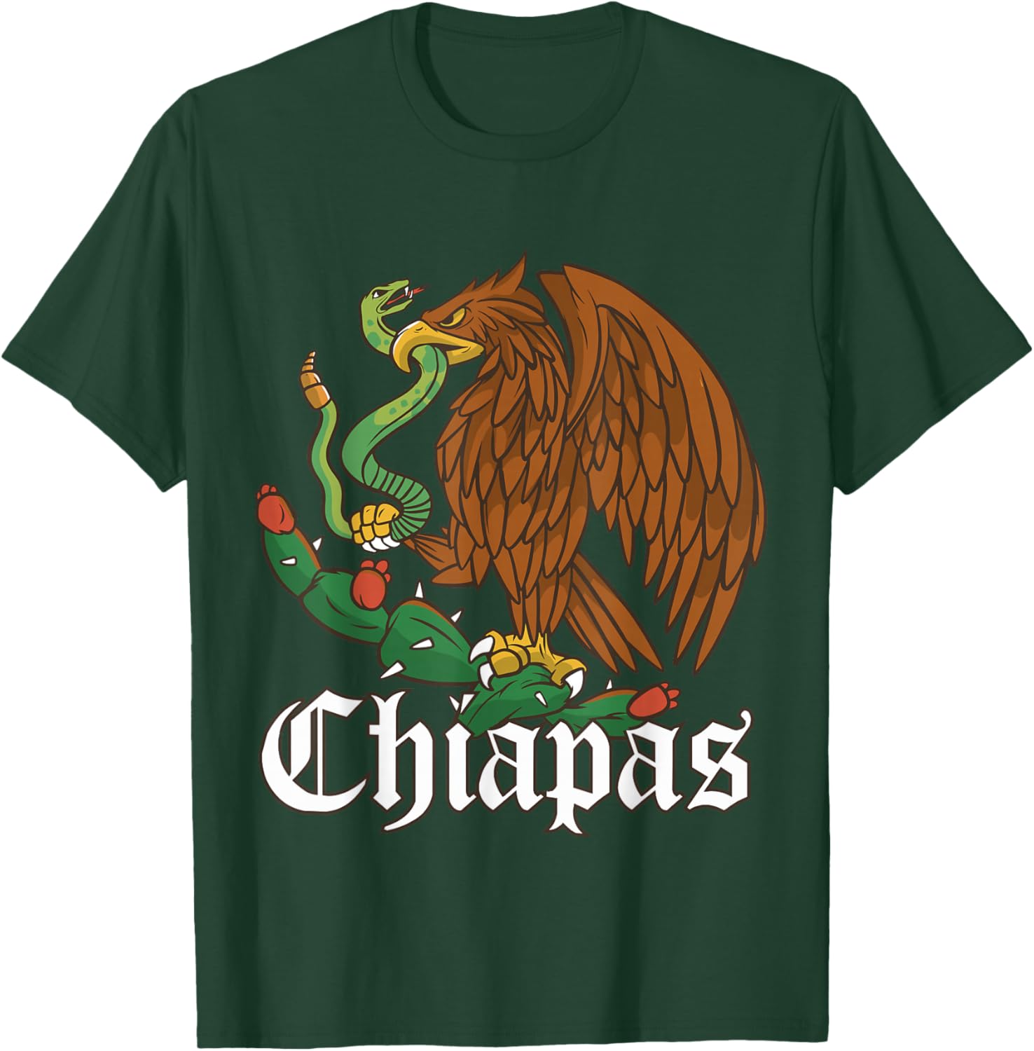 Chiapas Mexico with Mexican Eagle, Chiapas T-Shirt - T-Shirt | Forest