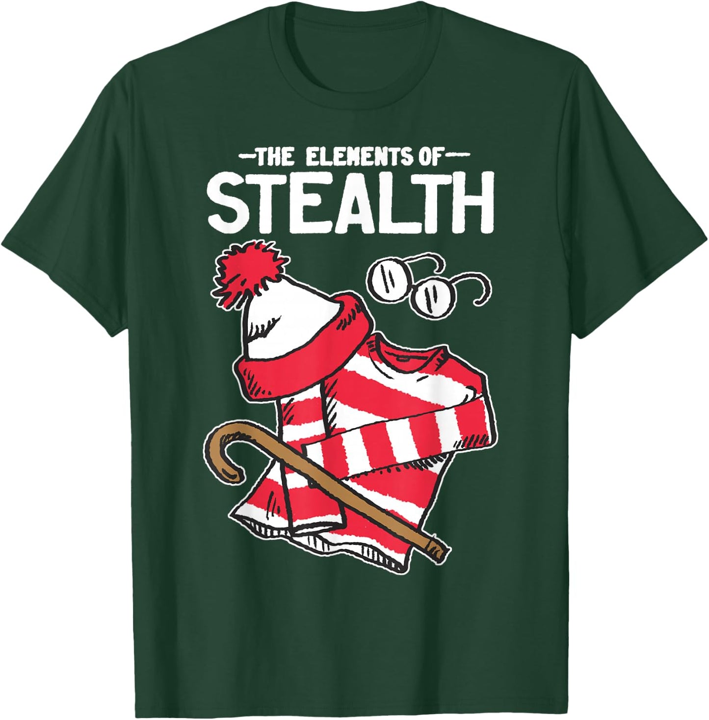 Where's Waldo Elements of Stealth Outfit Graphic T-Shirt - T-Shirt | Forest
