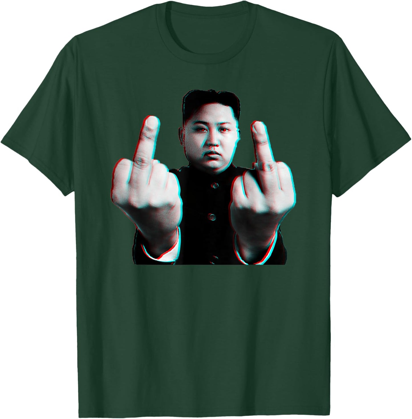 Kim Jong Boom -Adults Black Cartoon Modern Casual T-Shirt - T-Shirt | Forest
