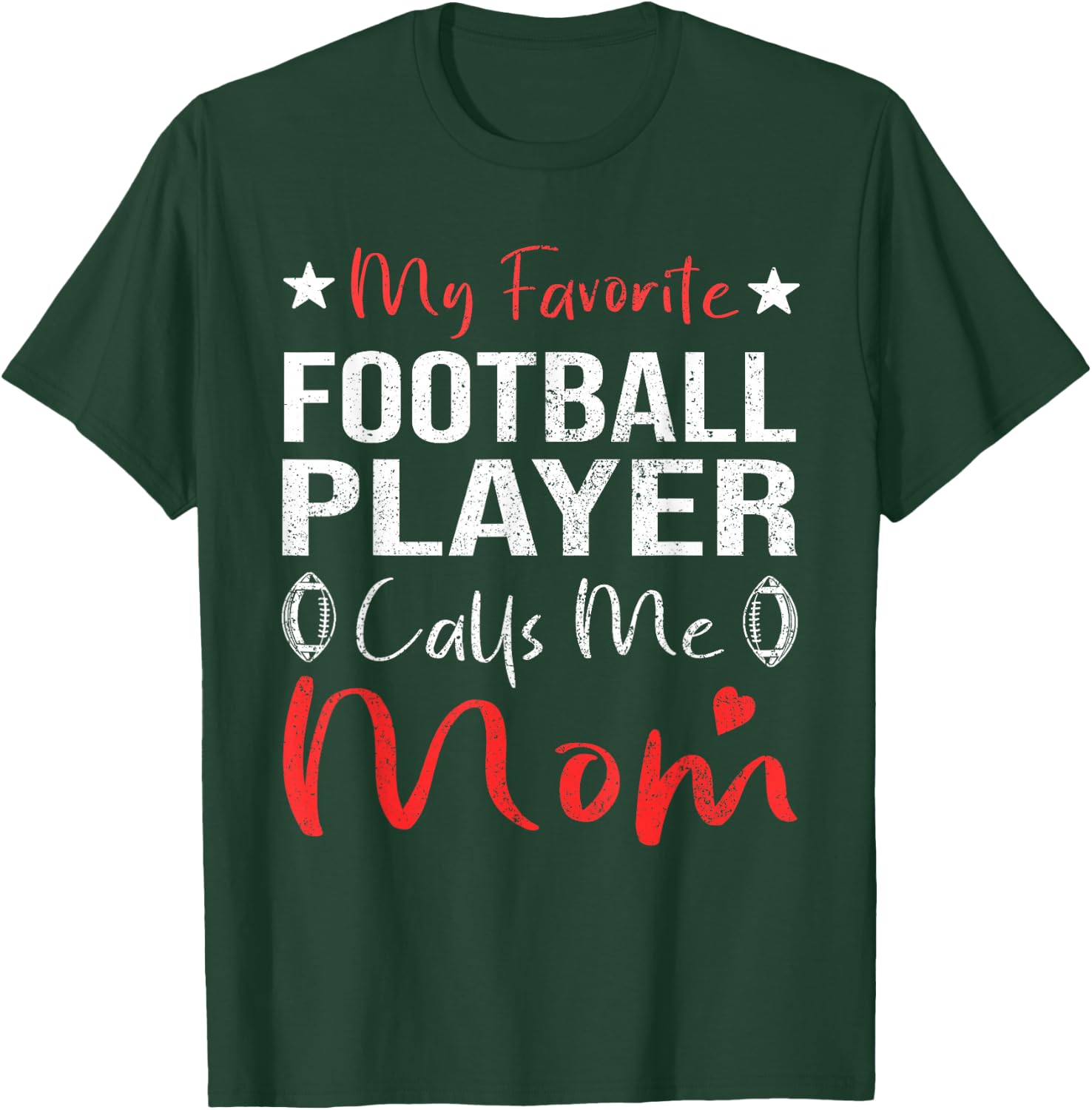 My Favorite Football Player Calls Me Mom Women Football T-Shirt - T-Shirt | Forest