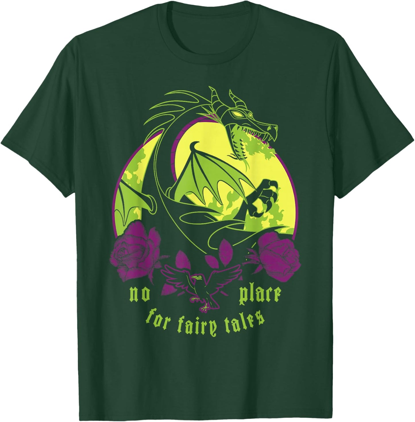 Disney Villains Maleficent Dragon No Place For Fairy Tales T-Shirt - T-Shirt | Forest