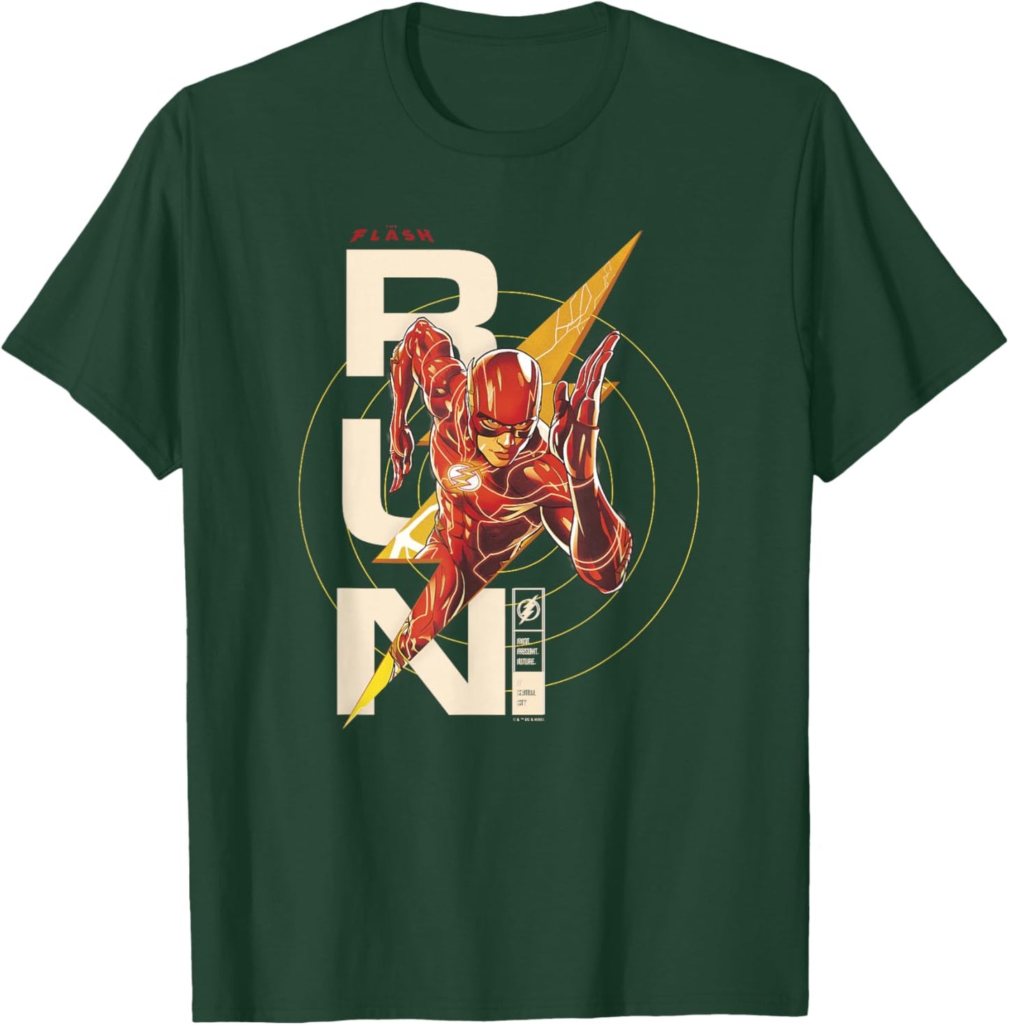 The Flash RUN Lightning Emblem Portrait T-Shirt - T-Shirt | Forest