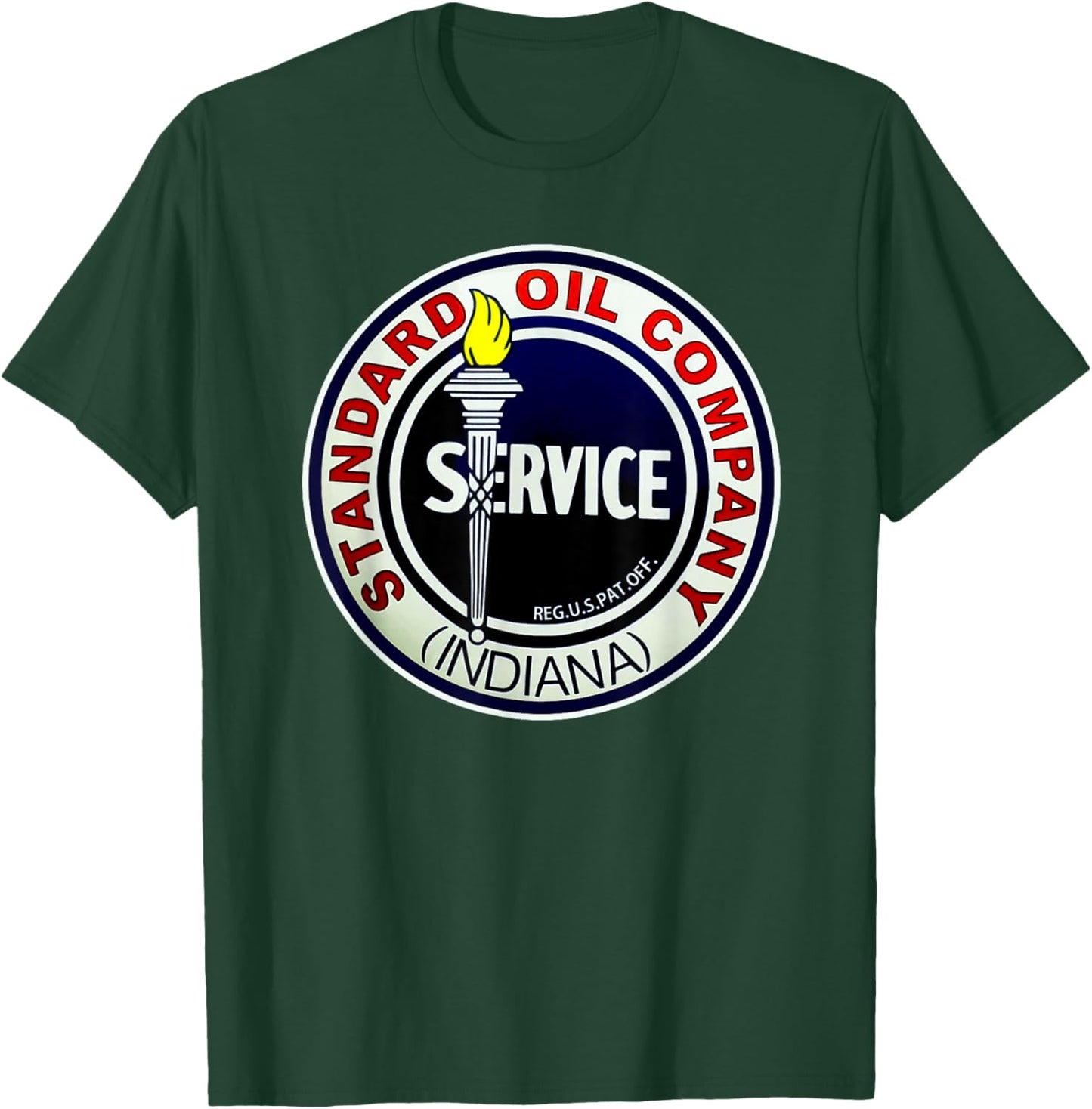 Retro Vintage Gas Station Standard Motor Oil Car Bike Garage T-Shirt - T-Shirt | Forest